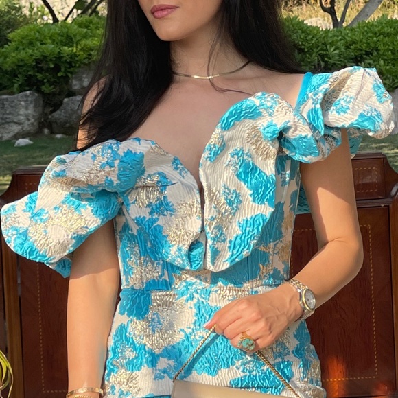 Mint Condition Blue Midi elayathelable Dress - Picture 3 of 5